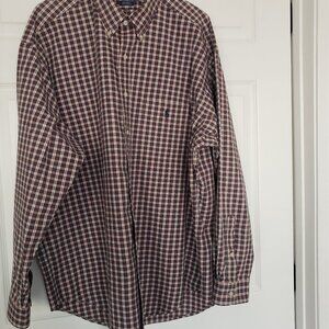 Ralph Lauren Men's Big Shirt Long Sleeve Button Multicolor Plaid Sz XL
